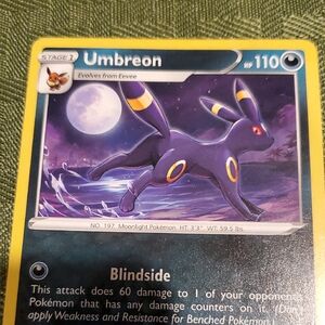 Umbreon Trading Card - Black and Yellow